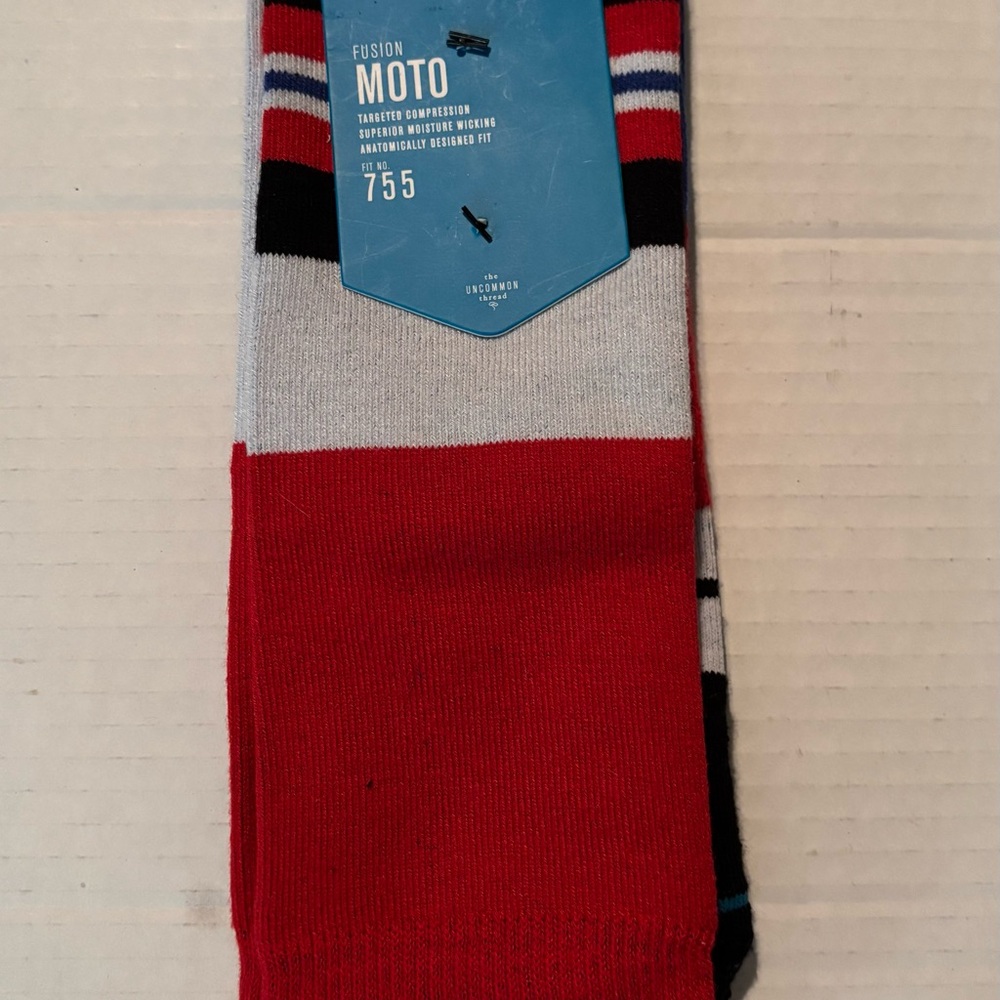 Stance Fusion Moto Mens Crew Socks “Ralley” SZ L (9-12) NWT